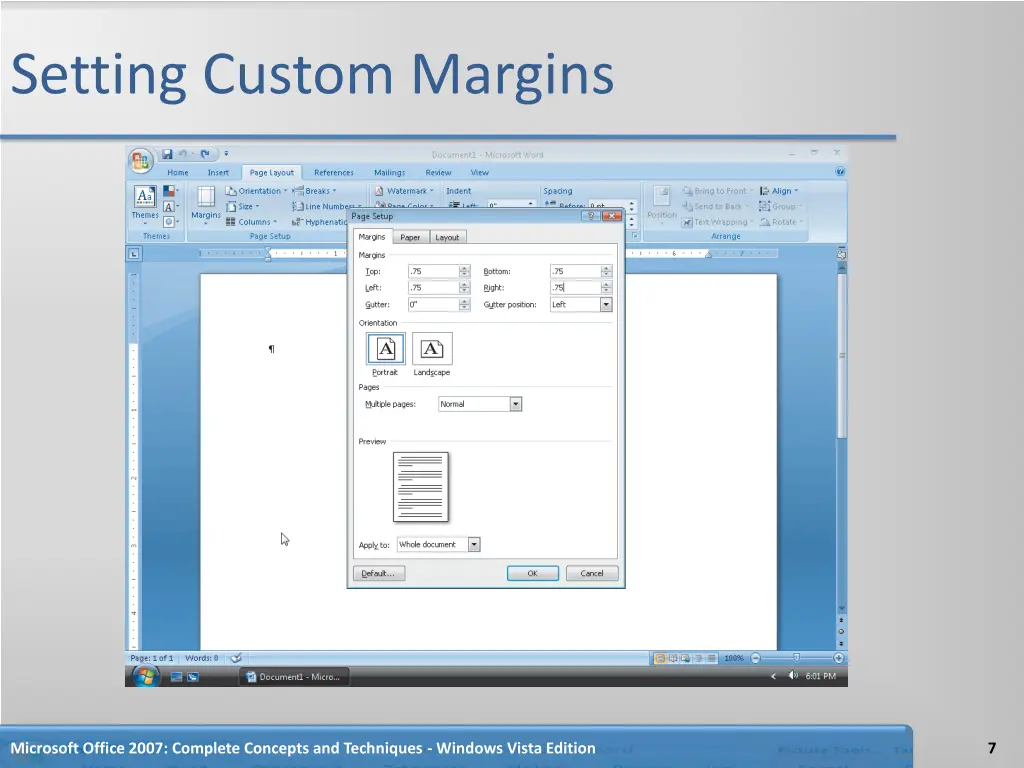 setting custom margins 2