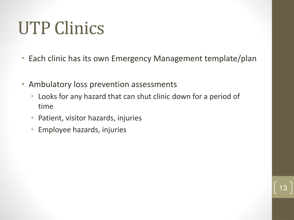 utp clinics