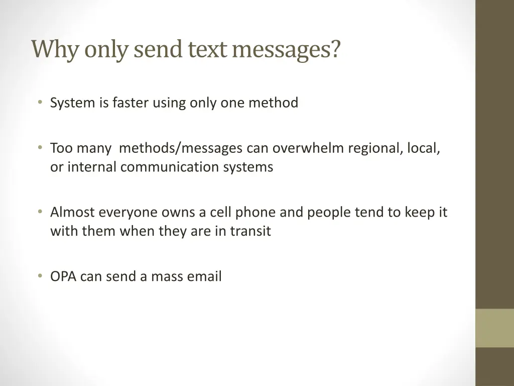 why only send text messages