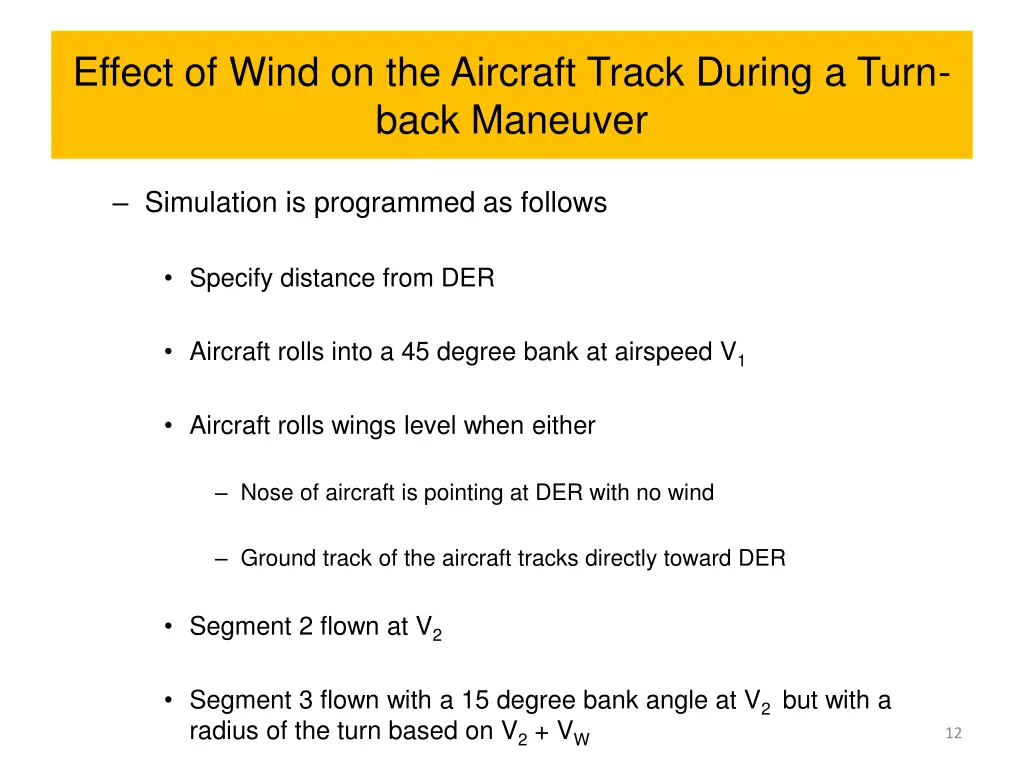 effect of wind on the aircraft track during 1