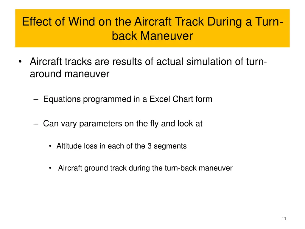 effect of wind on the aircraft track during