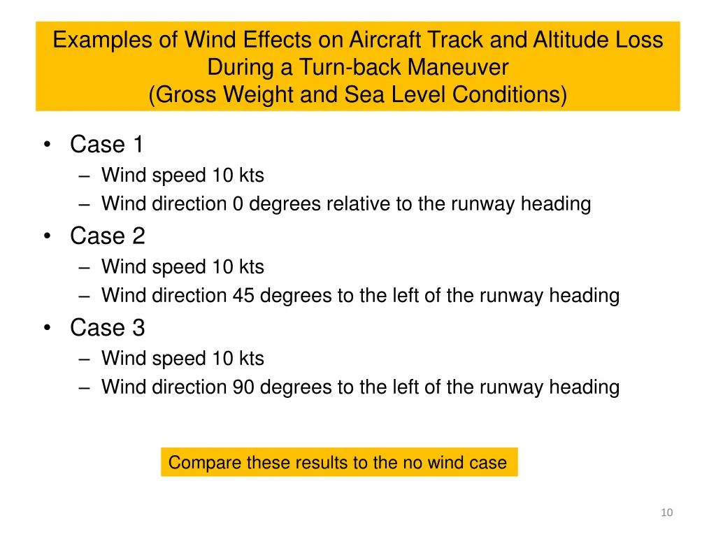 examples of wind effects on aircraft track