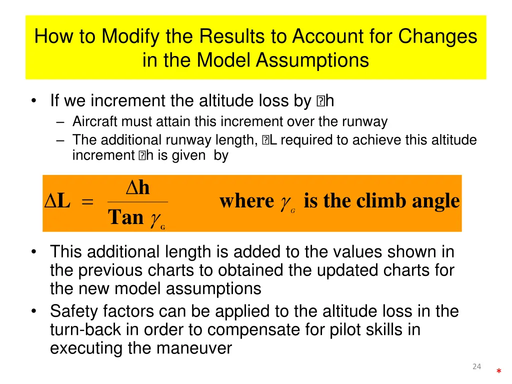 how to modify the results to account for changes