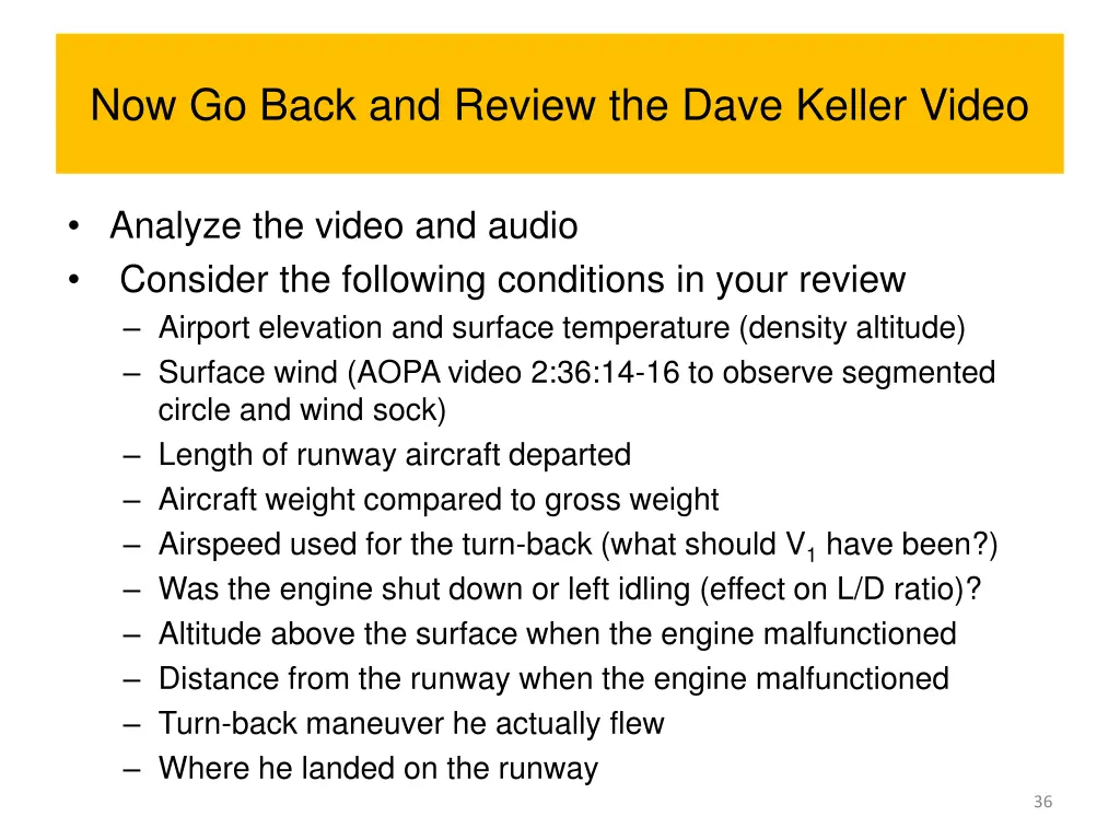 now go back and review the dave keller video