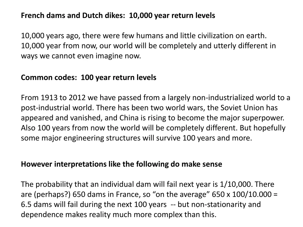 french dams and dutch dikes 10 000 year return