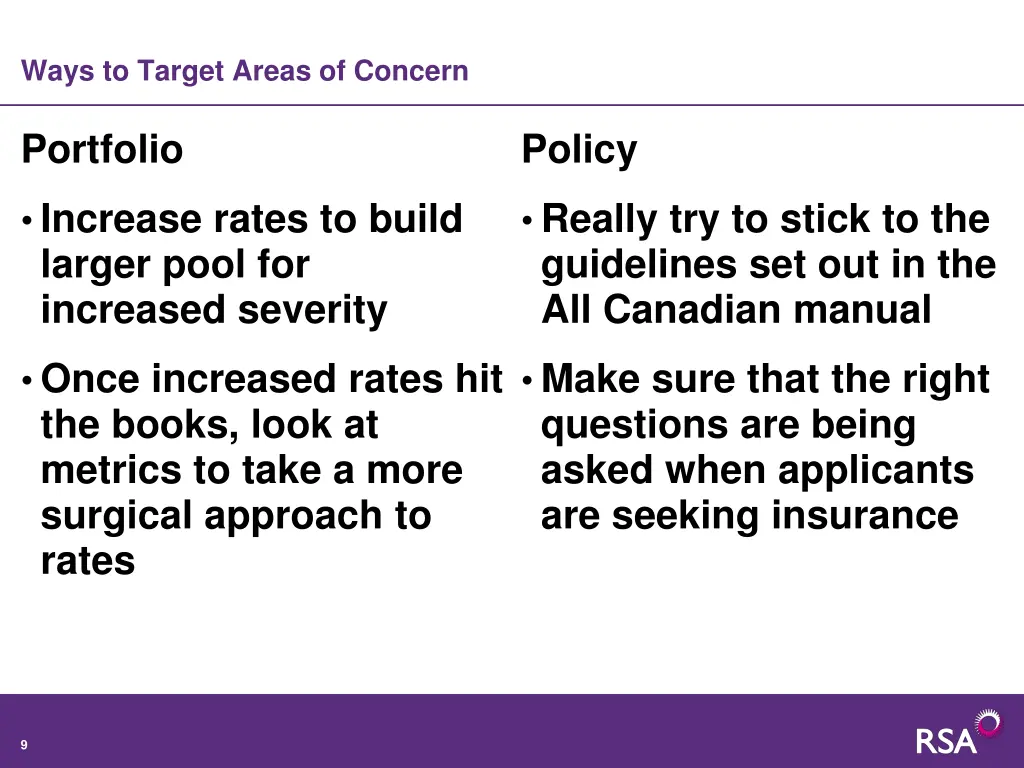 ways to target areas of concern