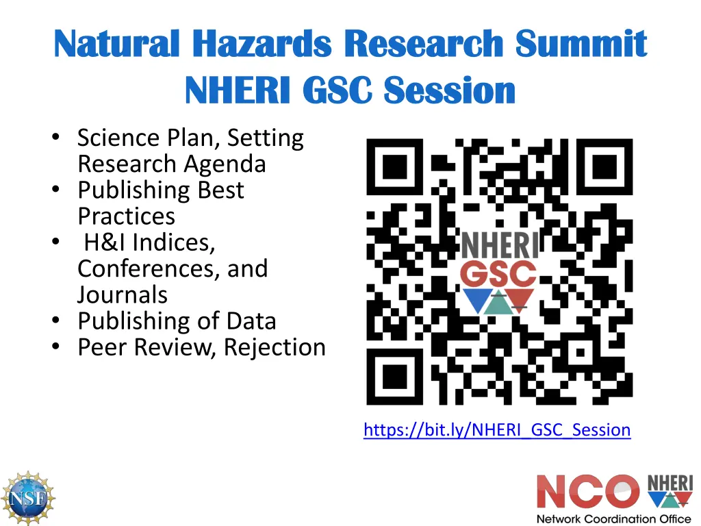 natural hazards research summit natural hazards