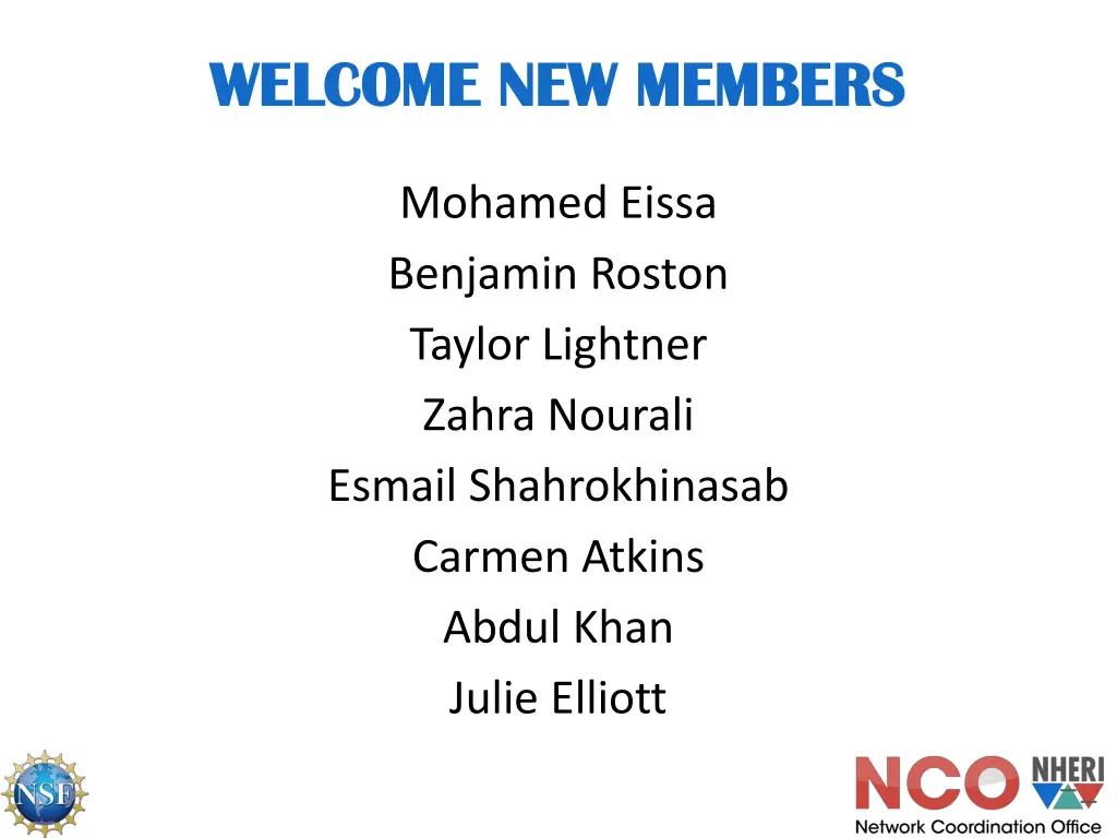 welcome new members welcome new members