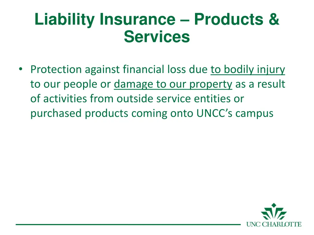 liability insurance products services