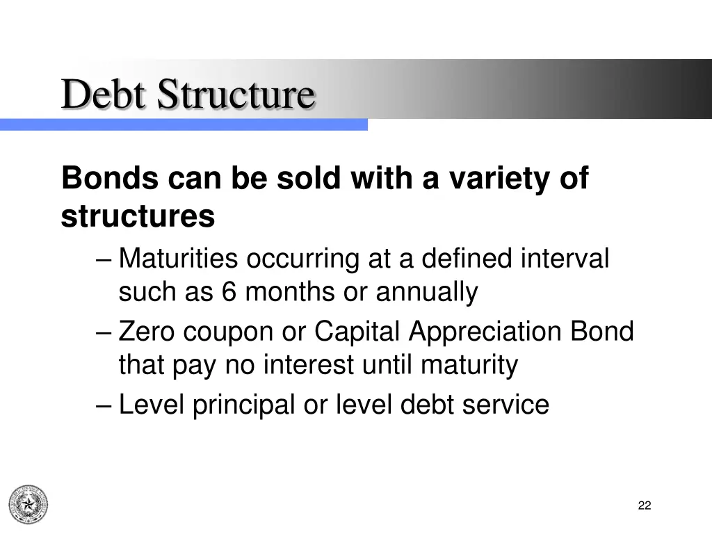 debt structure