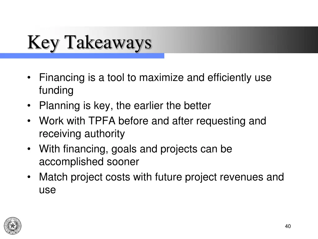 key takeaways