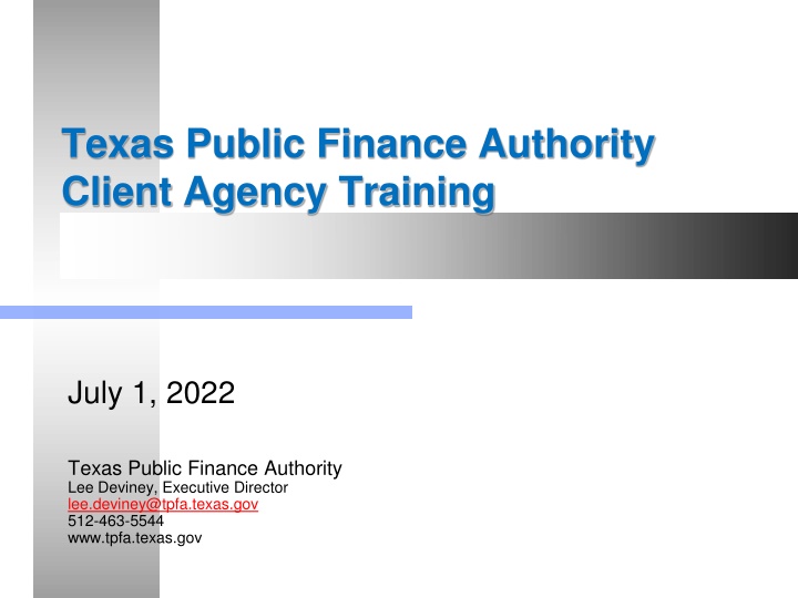 texas public finance authority client agency