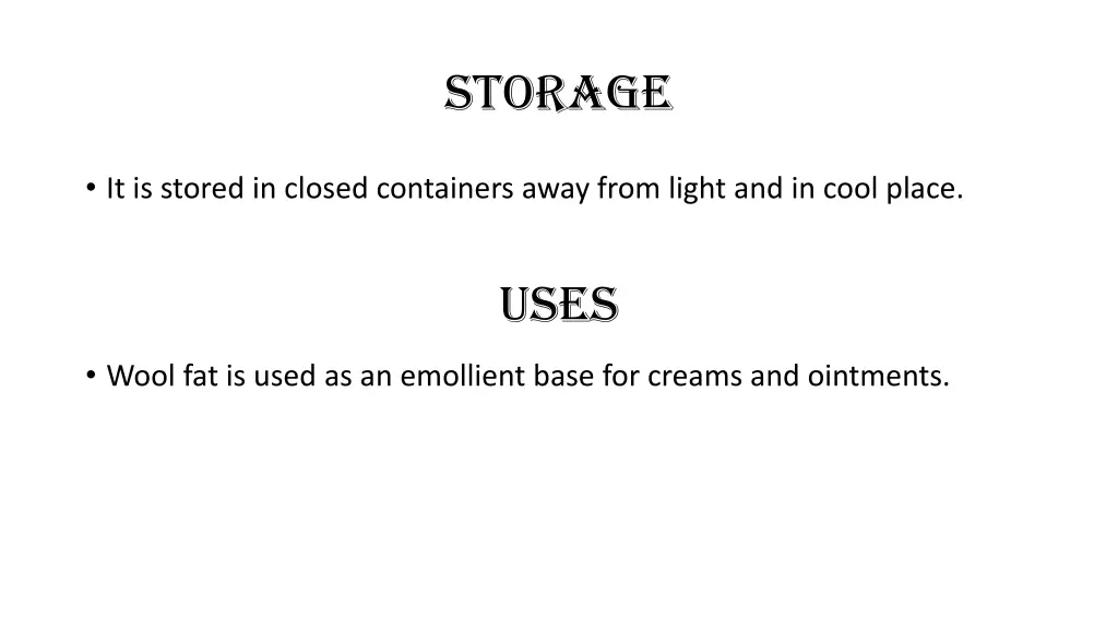 storage