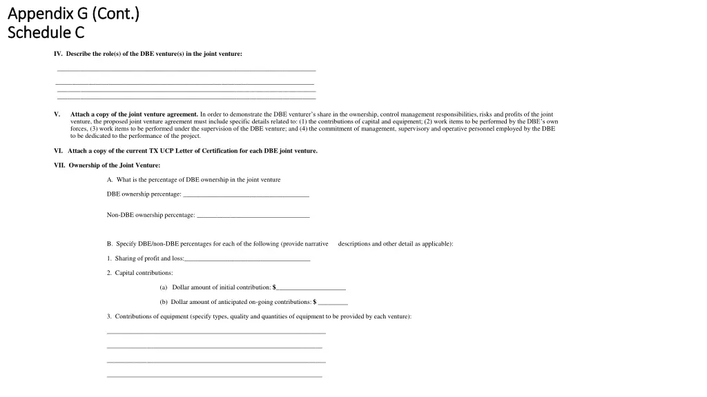 appendix g cont appendix g cont schedule 4