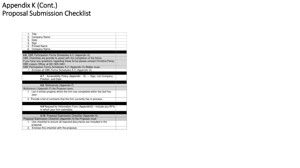 appendix k cont appendix k cont proposal