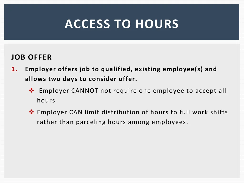 access to hours 3