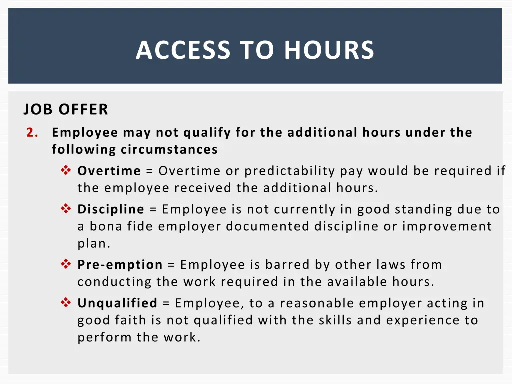 access to hours 4