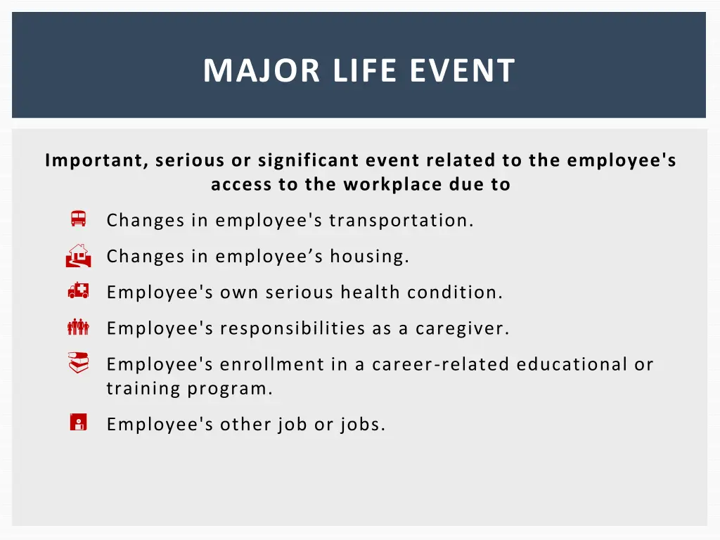 major life event 1