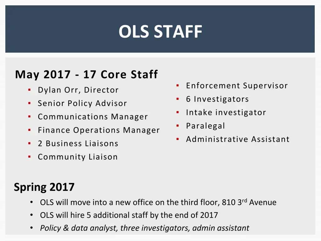 ols staff