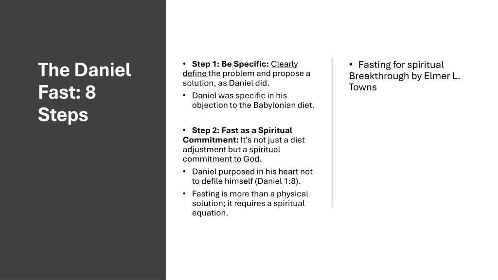 the daniel fast 8 steps