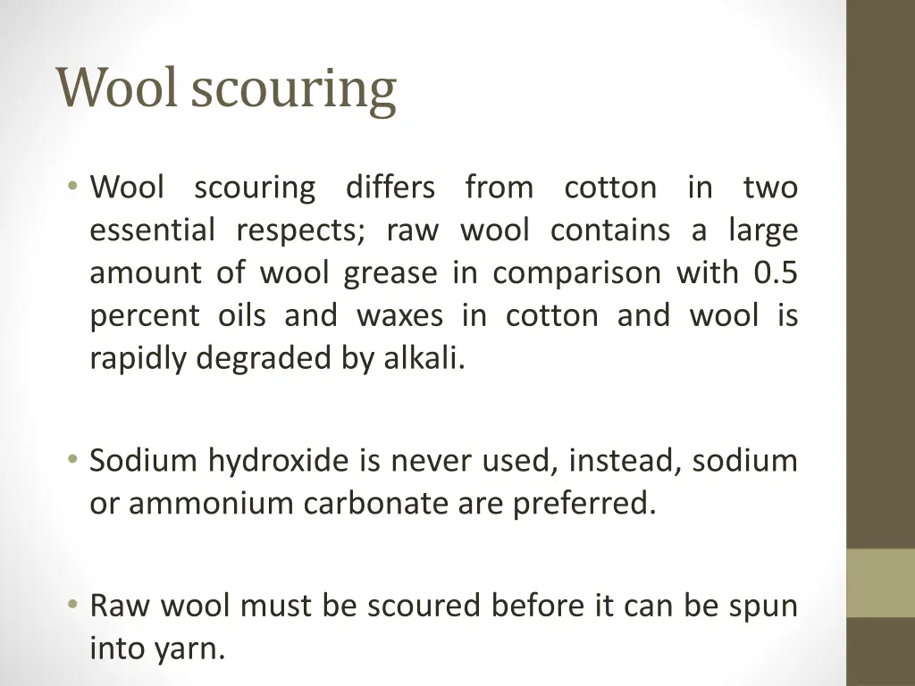 wool scouring