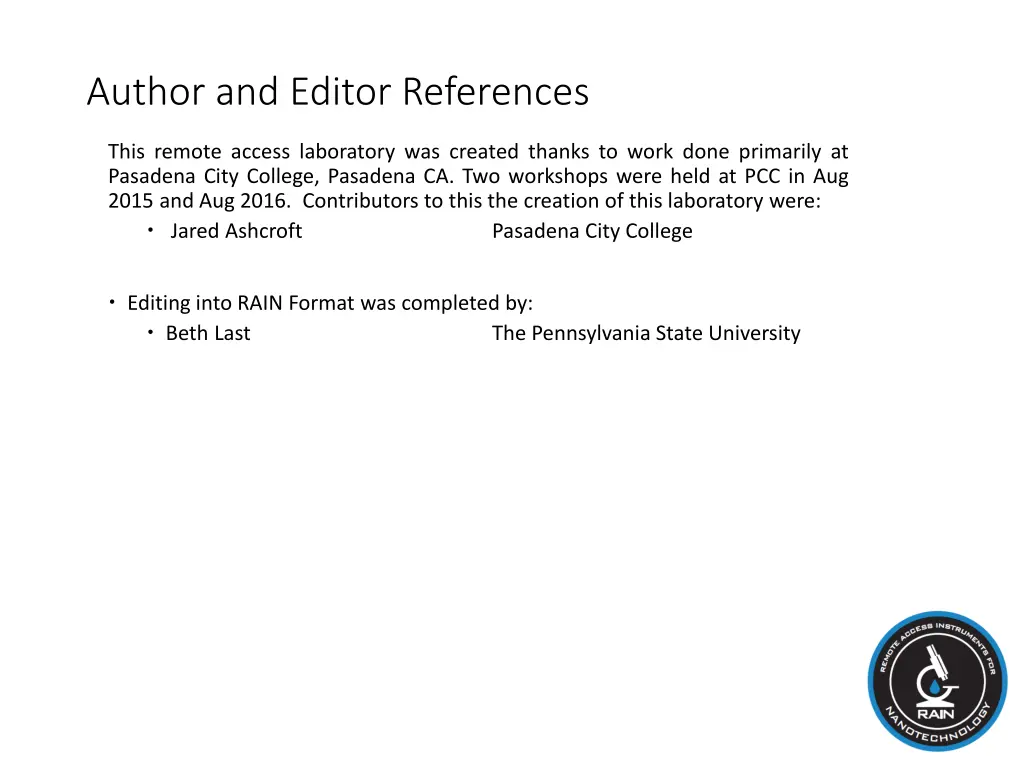 author and editor references