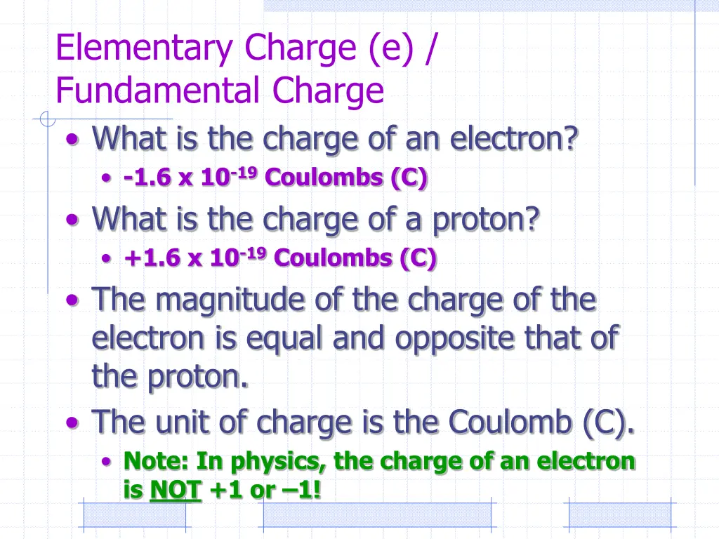 elementary charge e fundamental charge what