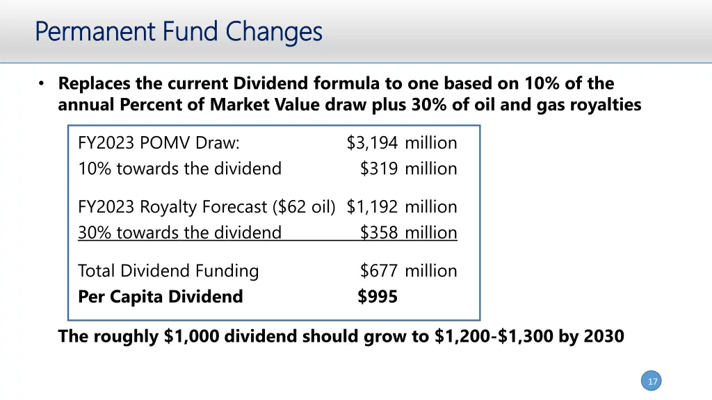 permanent fund changes permanent fund changes