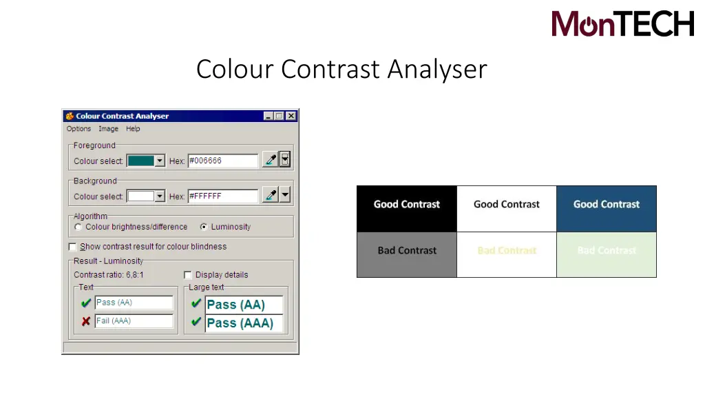 colour contrast analyser