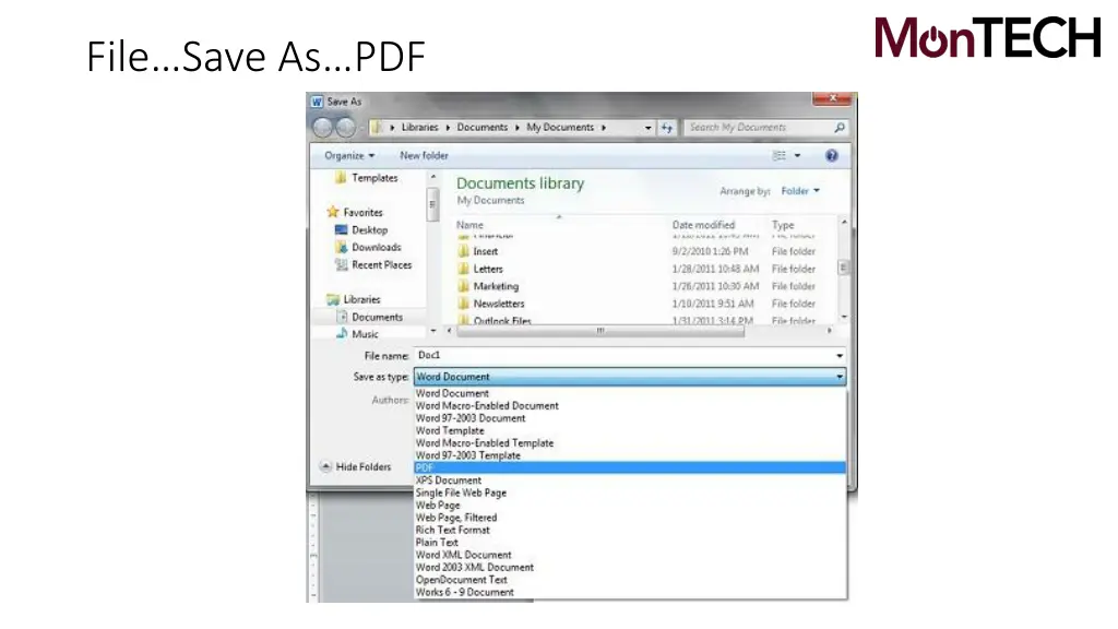 file save as pdf