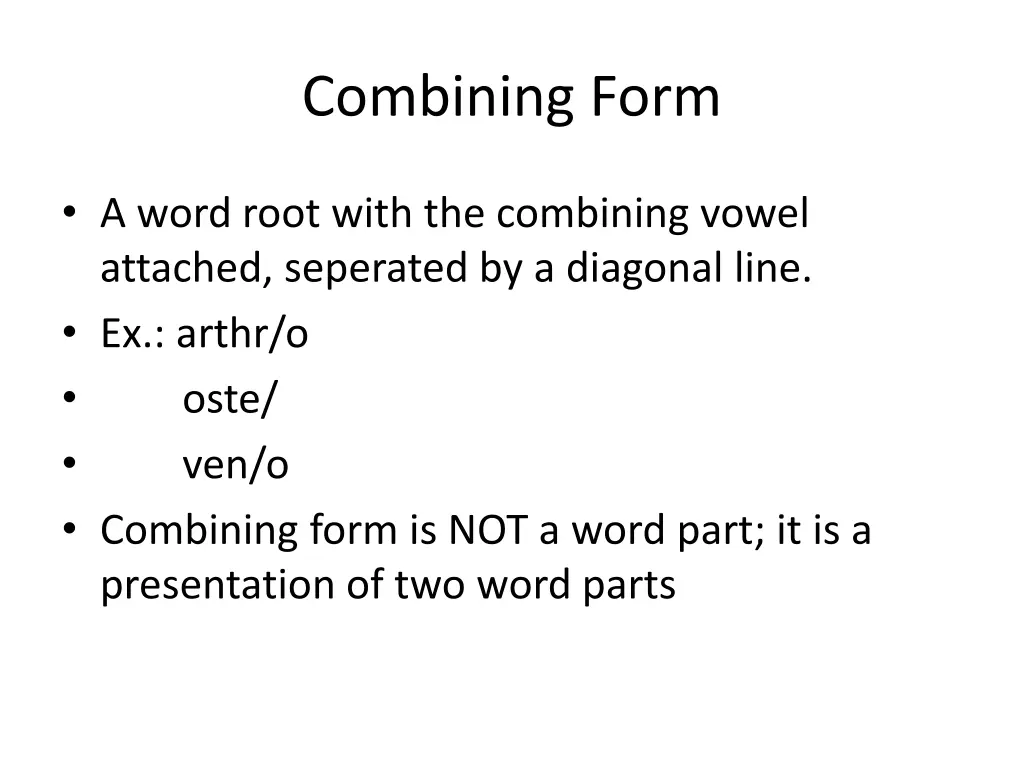 combining form