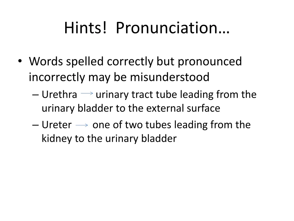 hints pronunciation