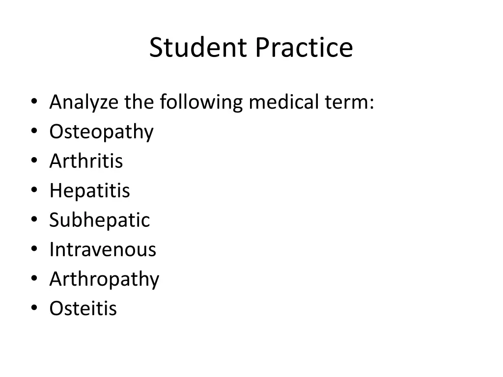 student practice