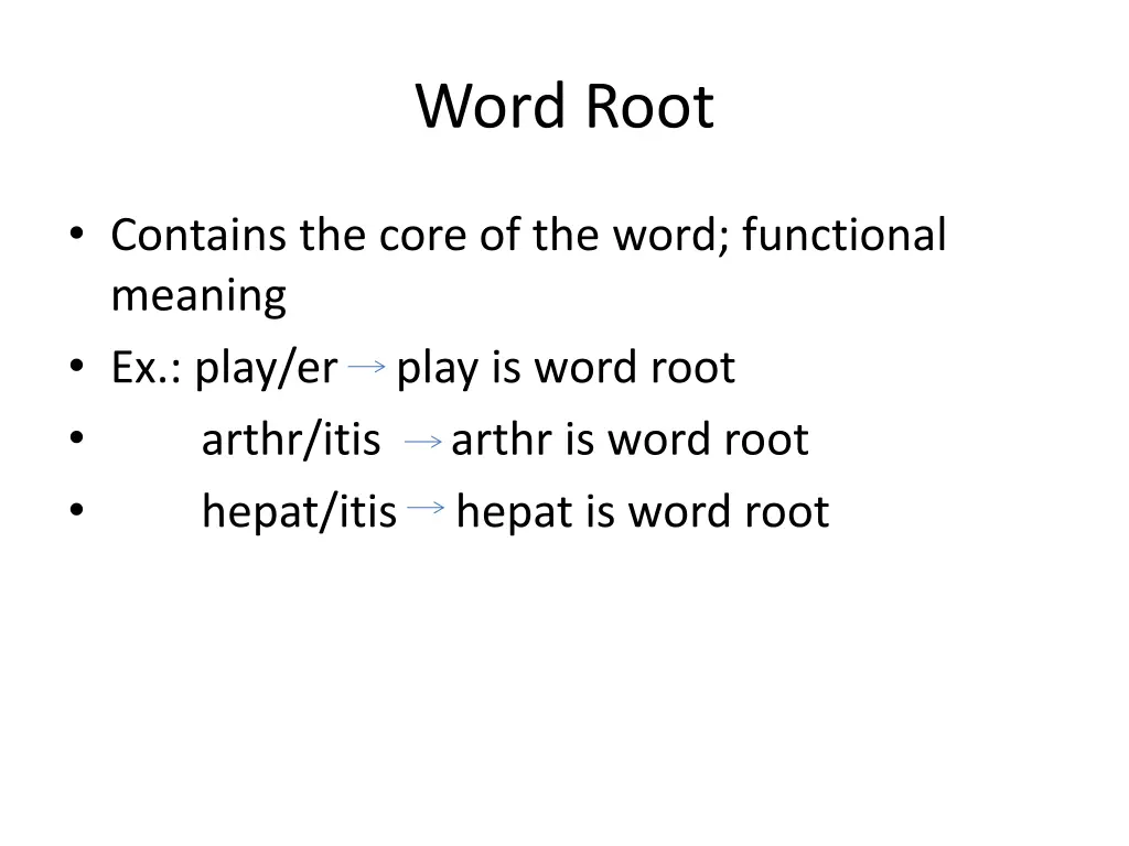 word root