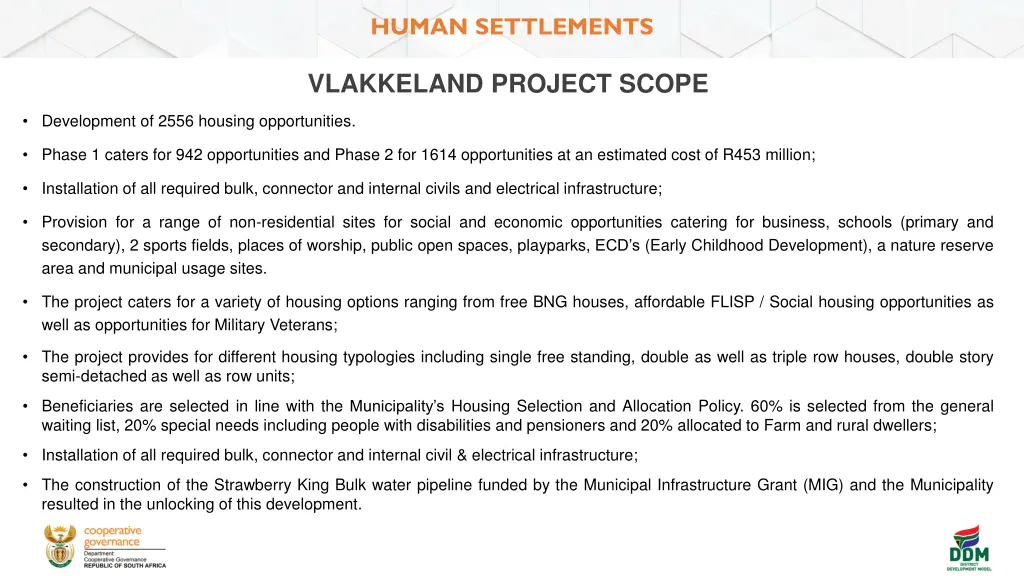 human settlements