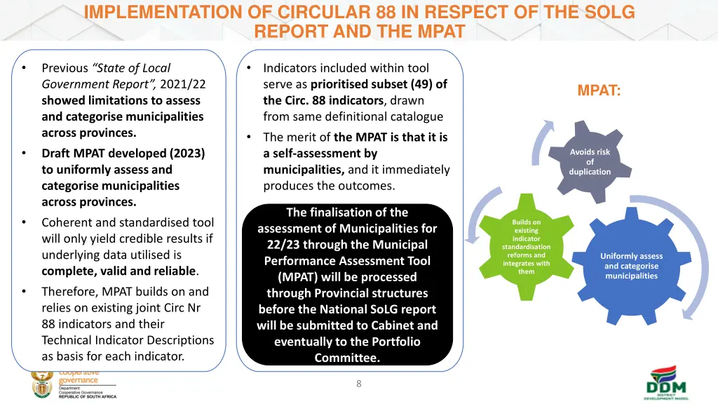 implementation of circular 88 in respect