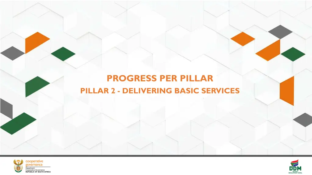 progress per pillar pillar 2 delivering basic