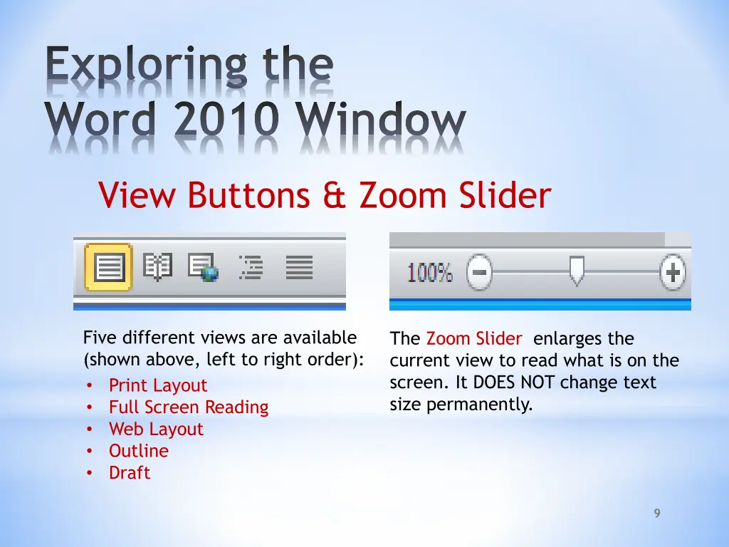 exploring the word 2010 window 5