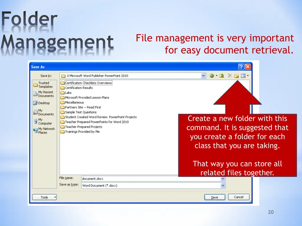 folder management