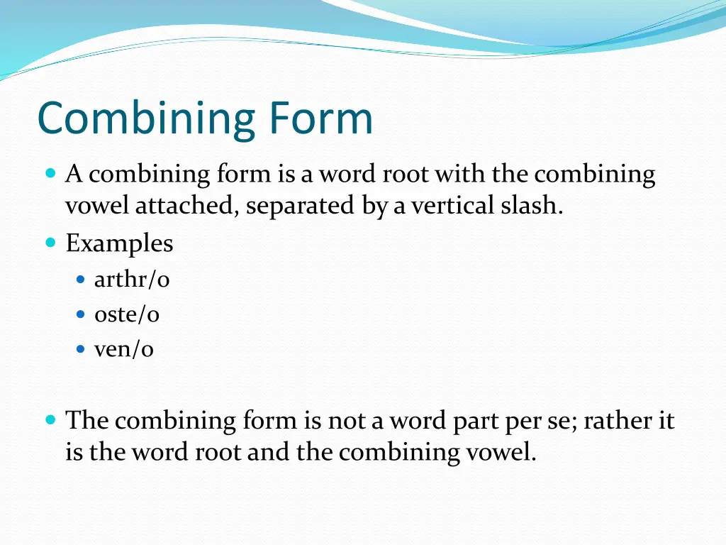 combining form