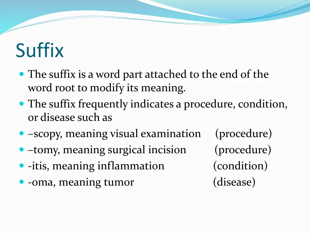 suffix