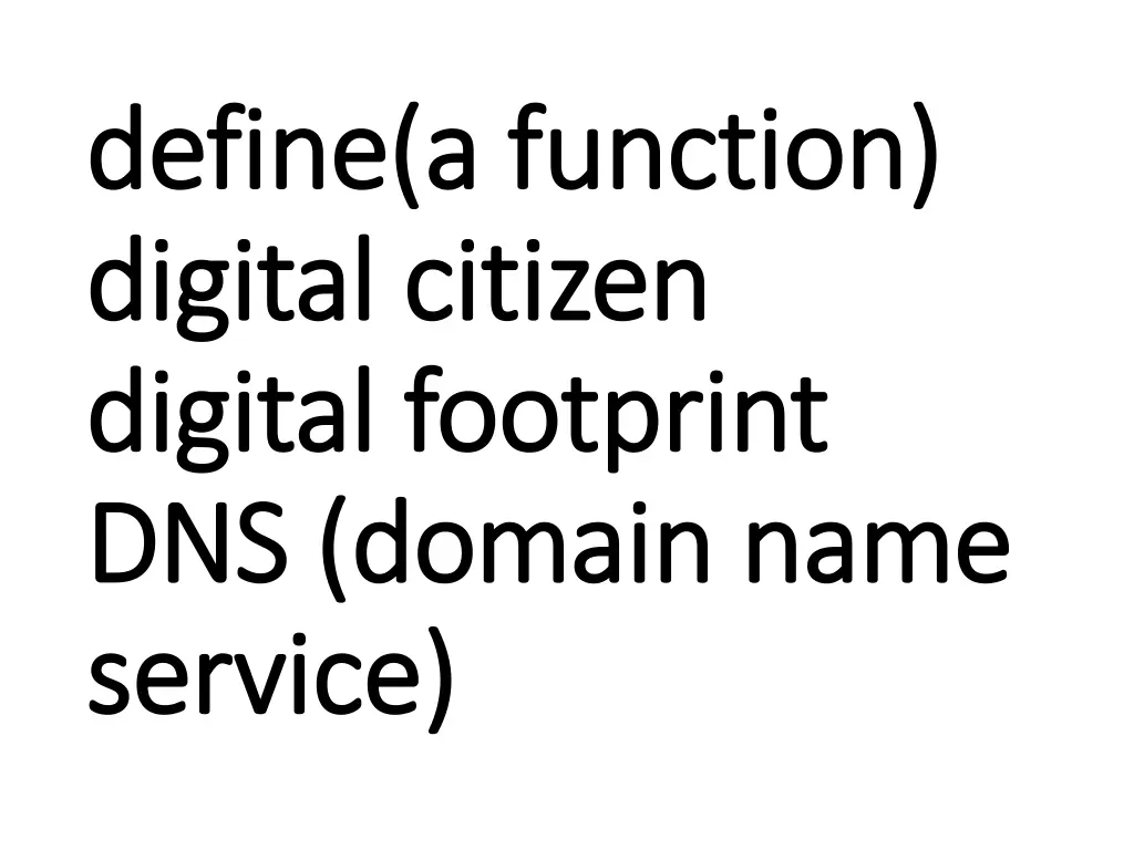 define a function define a function digital