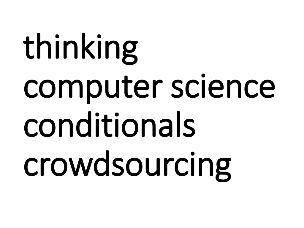 thinking thinking computer science computer