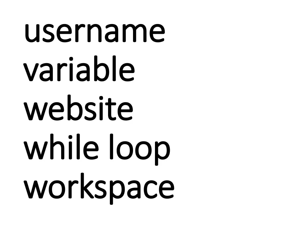 username username variable variable website