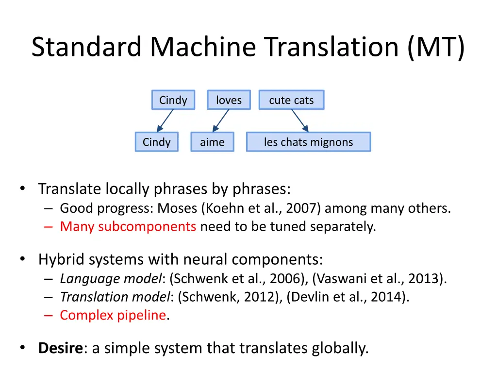 standard machine translation mt