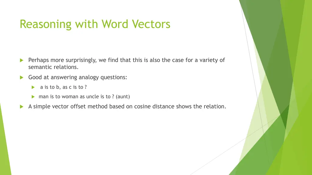 reasoning with word vectors 1