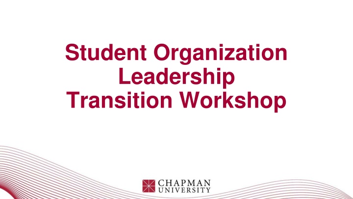 student organization leadership transition