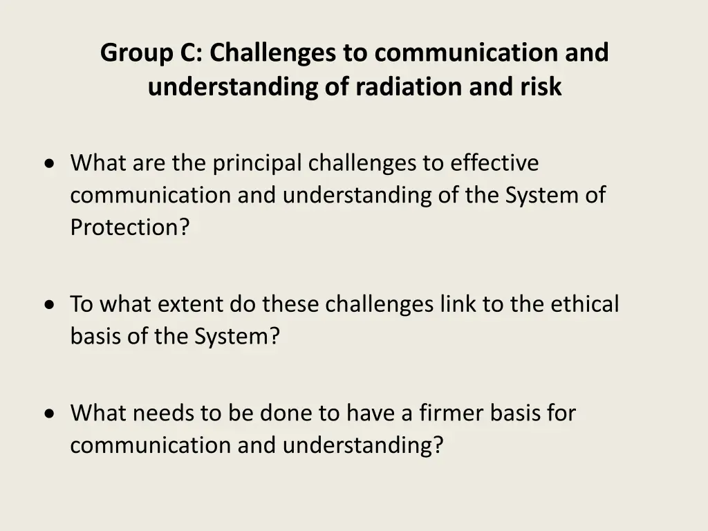 group c challenges to communication