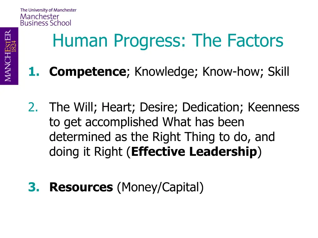 human progress the factors