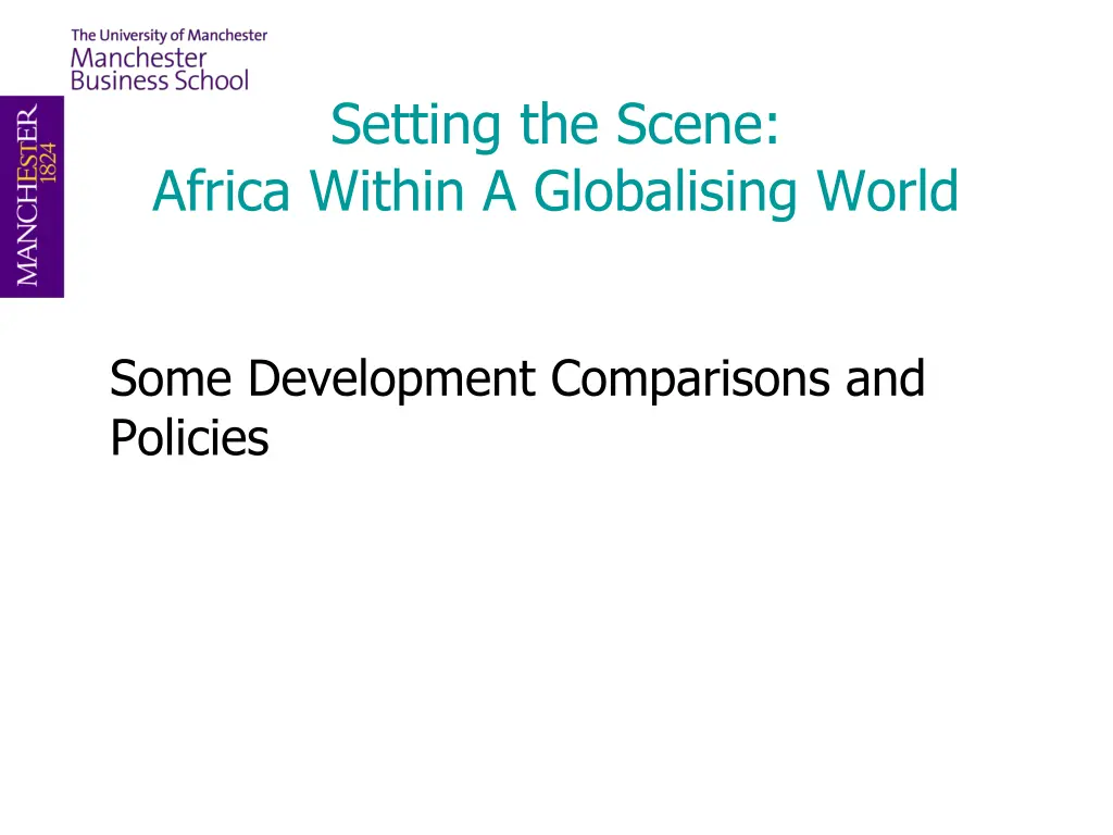 setting the scene africa within a globalising
